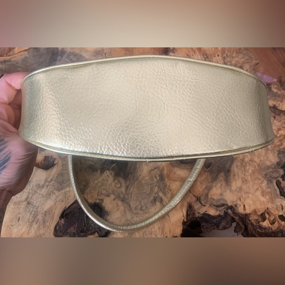 Vintage Y2K Gold Metallic Shoulder Bag Purse - Picture 5 of 10